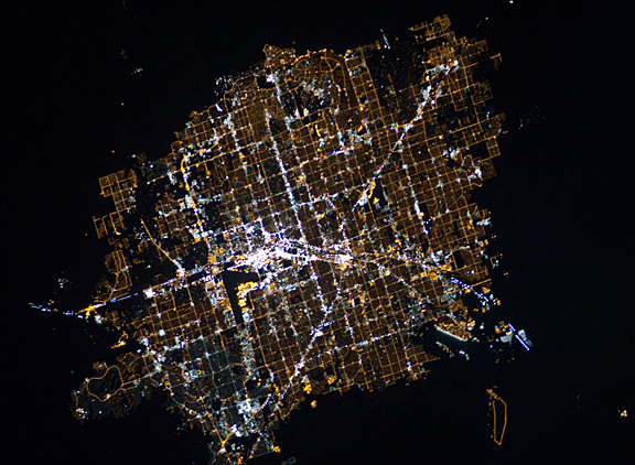 Las Vegas vue de l'Espace Las Vegas vue de l'Espace