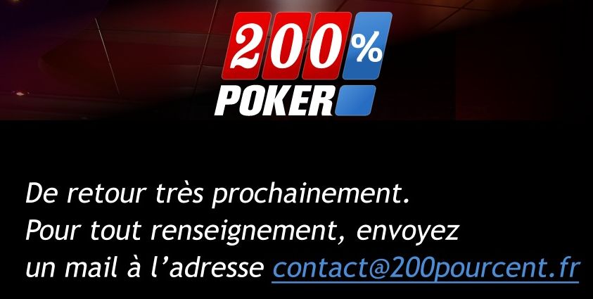 Page d'accueil de 200%poker