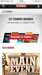 Winamax Poker sur Mobile