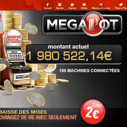 Jackpot progressif Partouche Megapot tombe au casino de la Tremblade