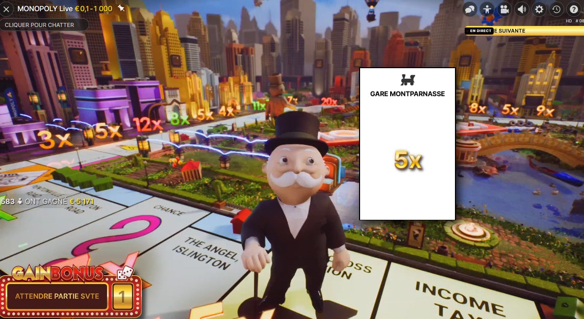 Monopoly live est la version virtuelle du Monopoly du groupe Hasbro